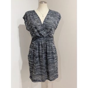 ARDEN B Women's Gray Heather Print Surplice Wrap Casual Dress Size M